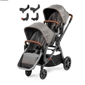 AGIO by Peg Perego Z4 Double Stroller- Grey